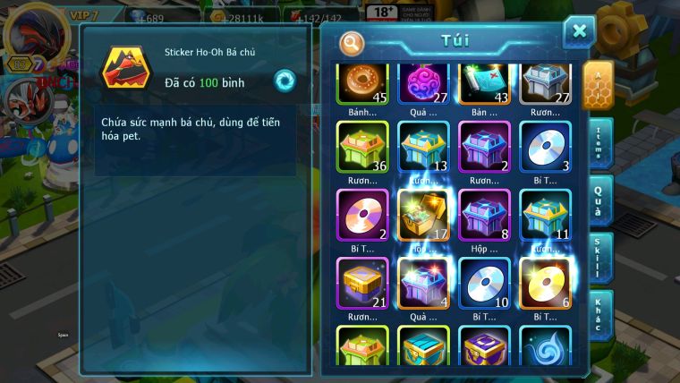 ❤️Mã số:7-sv1438-top0- 1k sách- vip7 team yêu bá chủ ngon lành nhiều pet huyền thoại