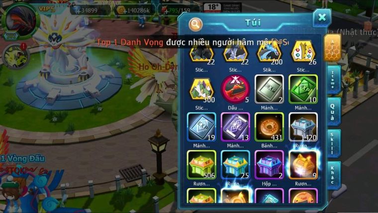 ❤️Mã số : 040-sv 1476- top 38 - 35k kc- 300 mảnh thần gió bc- hooh dynamax - qlvd bá chủ unvoa y nhiều pet huyền thoại