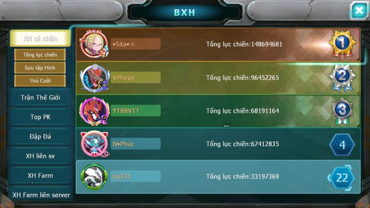 ❤️Mã số: 060-sv1219-top22- hooh ch dynamax lc khủng build lêhcjk team lửa thuần có unvoa diancie nhiều pet 38k kc quá ngon lành