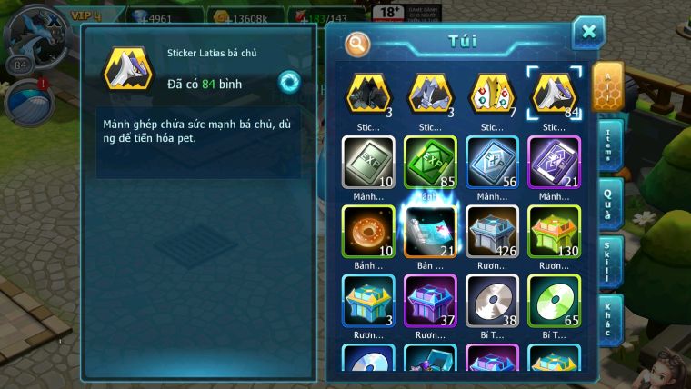 ❤️Mã số: 062-sv1528-top14- mew giáp bc quá bá đạo skill bí ngon- lati bc đi pet nl bao phê nhiều tn