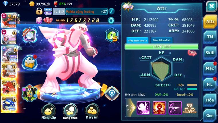 ❤️Mã số: 109- sv945- top8- Hooh Diancie Pal Cộng Hưởng Dynamax Full 3 team hot nhất hiện nay tài nguyên bao la đi cham bao phê