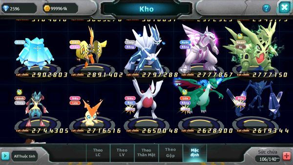 ❤️Mã số:151-sv310- top 32- rayquaza bá chủ hooh dynamax bộ ba unvoa nhiều pet huyền thoại