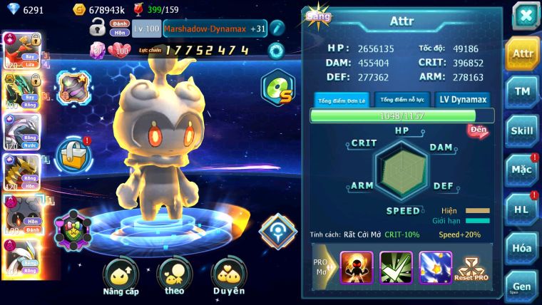 ❤️Mã số:172-sv433-top12- Hooh Cộng Hưởng Dynamax- Sét SS- Pal Ch PR GIRATINA CH SIÊU BÁ ĐẠO!- 3 TEAM NGON LÀNH FULL PET NGON CHO AE TEST