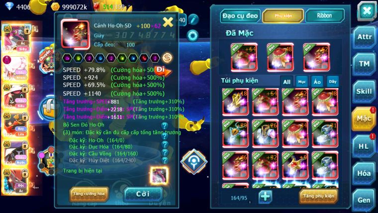 ❤️Mã số: 225- sv 325-top 4- Hoopa bá chủ build full ngon pro đạo cụ chuyên SS- Team Yêu Bay Nhiều pet ngon sét đồ khủng