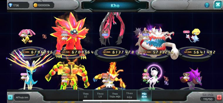 TPT181/S424/Hopa bá chủ + ho-oh dynamax + ray bc + nhiều pet bá chủ khác