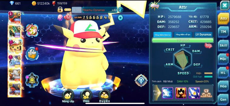 TPT212/s1124/ho-oh ch dynamax + pikachu béo dynamax + thần điện dynamax