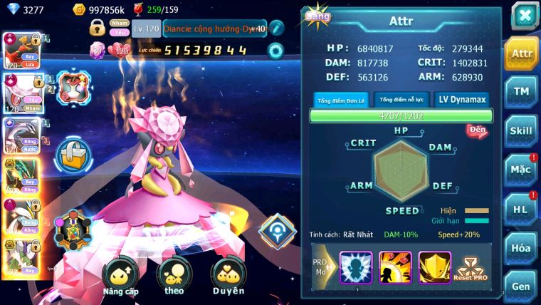 ❤️Mã số:306-sv561-top2-3- 45k kc- hooh cộng hưởng dynamax- diancie ch dynamax pal cộng hưởng- hoopa bá chủ wb dynamax nhiều pet huyền thoại