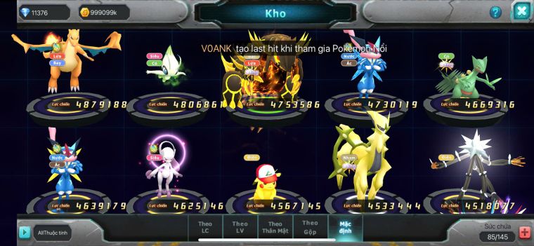 TPT255/s782/lugia cộng hưởng + ho/oh dynamax (196 mảnh cộng hưởng) + pikachu béo