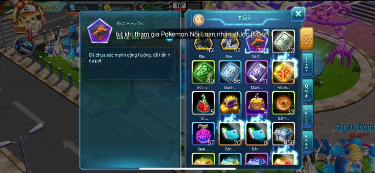 TPT255/s782/lugia cộng hưởng + ho/oh dynamax (196 mảnh cộng hưởng) + pikachu béo