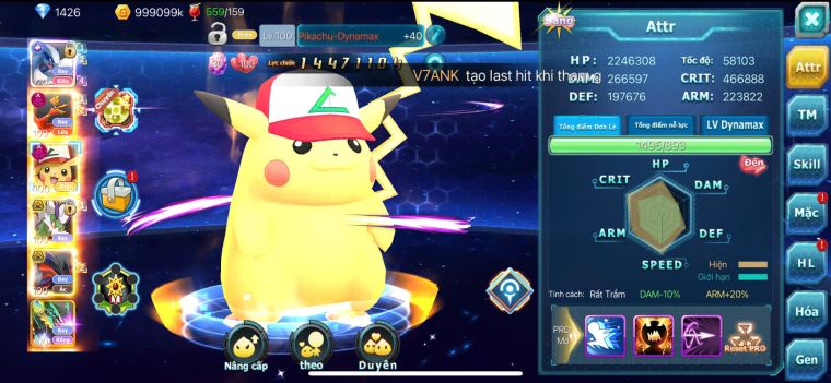 TPT255/s782/lugia cộng hưởng + ho/oh dynamax (196 mảnh cộng hưởng) + pikachu béo