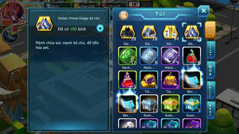 ❤️Mã số:410-sv1275-top4-vip15-Hooh ch dynamax- Vua Khiên Bá Chủ Yvetal cộng hưởng rayquaza thần gió build ss full ngon