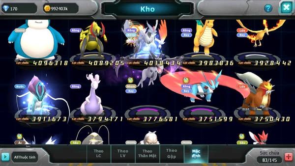 ❤️Mã số:542-sv782-vip14-top11- lugia cộng hưởng hooh dynamax pikachu dynaamx thần gió yvetal bá chủ 3 team ngon lành cực bá cho ae leo top