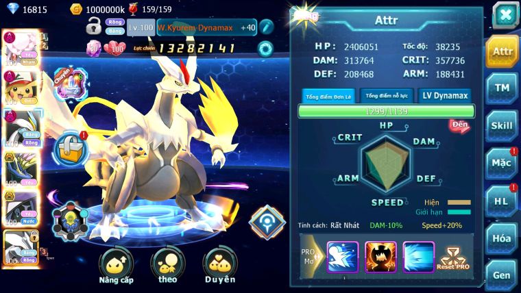 MÃ :562-SV682- TOP25- VIP12- DIANCIE DYNAMAX PIKACHU DYNAAMX WHITE DYNAMAX TEAM ĐIỆN BĂNG LỬA NƯỚC HỒN BÁ CHỦ! SIÊU PHẨM NHIỀU BÁ CHỦ