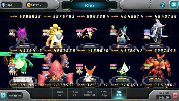 MÃ :588- SV1035-40-VIP12-HOOH BC  QVLD BÁ CHỦ HENTRAN BC LUGIA BC THẦN GIÓ BC  CỰC NHIỀU PET NGON BUILD LỆCH