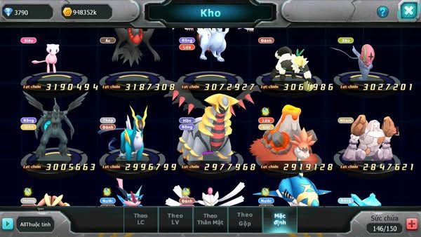 MÃ :588- SV1035-40-VIP12-HOOH BC  QVLD BÁ CHỦ HENTRAN BC LUGIA BC THẦN GIÓ BC  CỰC NHIỀU PET NGON BUILD LỆCH