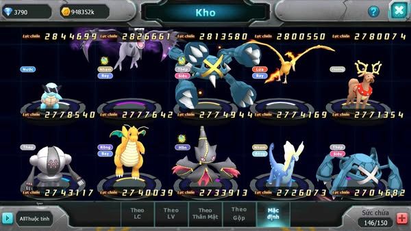 MÃ :588- SV1035-40-VIP12-HOOH BC  QVLD BÁ CHỦ HENTRAN BC LUGIA BC THẦN GIÓ BC  CỰC NHIỀU PET NGON BUILD LỆCH