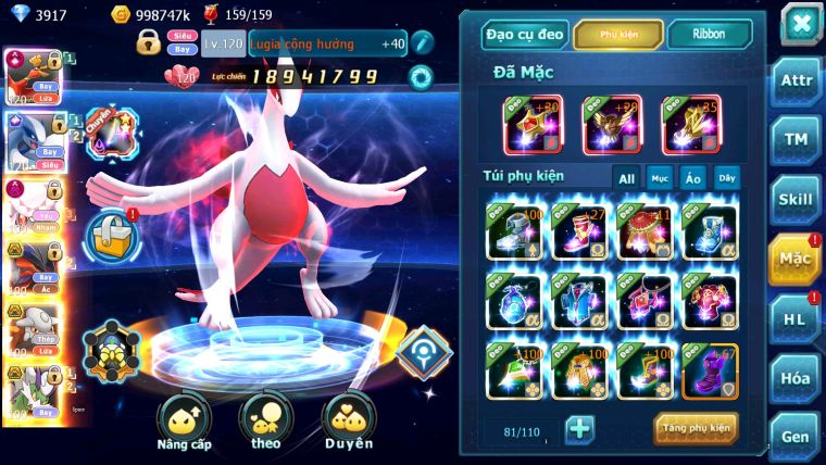 MÃ : 643- SV1155-TOP 11 HOOH CH DYNAMAX LUGIA CH FULL SS- DIANCIE DYNAMAX YVETAL BC 3 TEAM CỰC NGON BUILD CS MAX CHUẨN