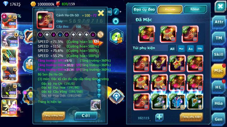 MÃ : 720- SV389- TOP1-2 HOOH - PAL- Z100 CỘNG HƯỞNG DYNAMAX CỰC NGON- MEGANEC- HOOPPA- RAYQUAZA BC- 3 TEAM CỰC NGON CHO AE ĐAM MÊ CHAM