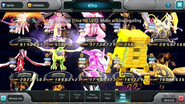 MÃ: 710-SV561- TOP3 CHAM CỤM- HOOH - DIANCIE PALKIA CỘNG HƯỞNG DYNAMAX -WB DYNAMAX HOOPA BÁ CHỦ QUÁ NGON NHIỀU PET HT BUILD CHUẨN CHAM