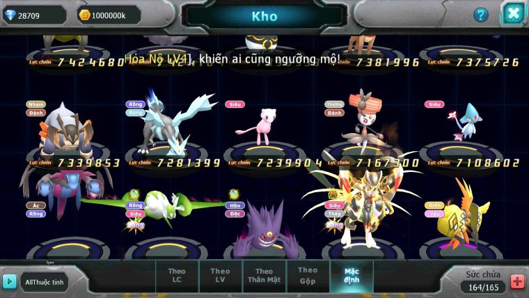 MÃ: 710-SV561- TOP3 CHAM CỤM- HOOH - DIANCIE PALKIA CỘNG HƯỞNG DYNAMAX -WB DYNAMAX HOOPA BÁ CHỦ QUÁ NGON NHIỀU PET HT BUILD CHUẨN CHAM