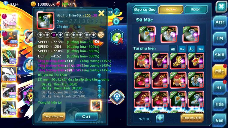 MÃ : 726-SV170-TOP13-V15- DIANCIE HOOH DYNAMAX RAYQUAZA BC- UNVOA WB BC 3 TEAM CỰC CHẤT FULL SÉT ĐỒ XỊN BUILD CỰC ĐỈNH