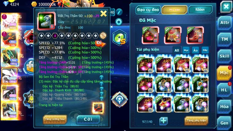 MÃ : 726-SV170-TOP13-V15- DIANCIE HOOH DYNAMAX RAYQUAZA BC- UNVOA WB BC 3 TEAM CỰC CHẤT FULL SÉT ĐỒ XỊN BUILD CỰC ĐỈNH