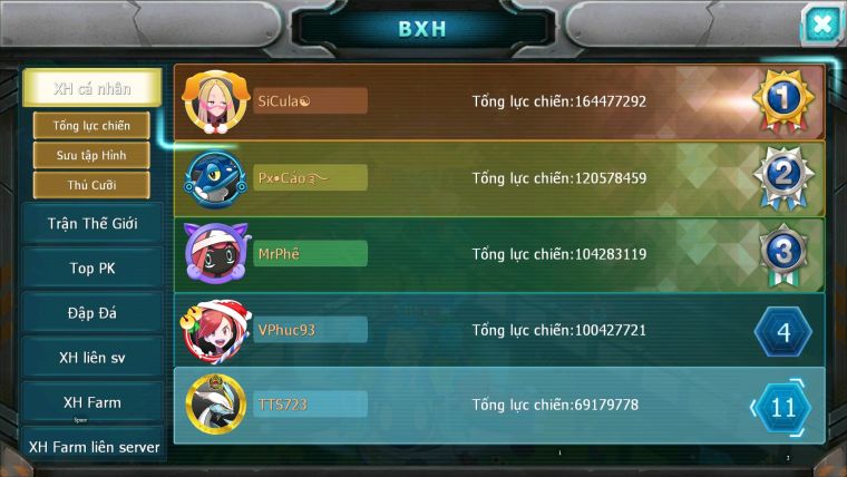 MÃ : 723-SV1057-TOP11- PALKIA CH BUILD FULL SS CỰC ĐỈNH, RAYQUAZA BC- HOOH BC MEW GIÁP BC CẶP CÁ BC 3 TEAM CỰC BÁ CHO AE ĐAM MÊ TEAM CRIT