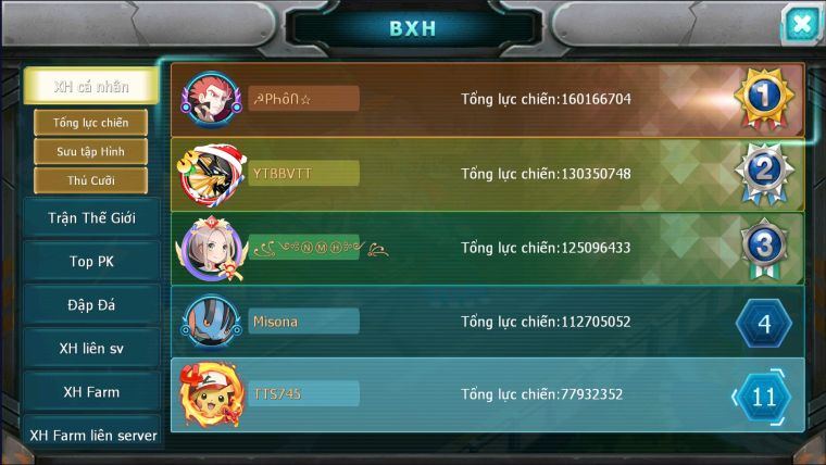 MÃ : 745- SV945-TOP10- HOOH- PAL- DAINCIE FULL CH DYNAMAX- FULL TRỤ THẦN SEN ĐỎ 3 TEAM LỬA NHAM NƯỚC CỰC CHẤT LƯỢNG !