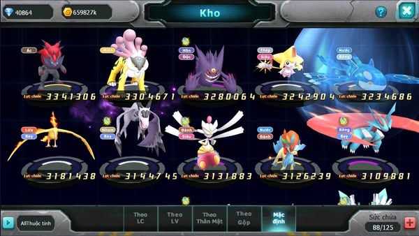 MÃ : #TTS947 - SV1351 - TOP 12 - LUGIA CỘNG HƯỞNG PALKIA CỘNG HƯỞNG HOOH DYNAMX  YVETAL BC DIANCIE BC  RẮN BĂNG BC  THẦN GIÓ CẶP LATI BC 3 TEAM CỰC NGON