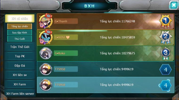 MÃ : #TTS950 - SV 1612 - TOP 3- 4 - V10- HOOH BC  FULL SKILL TẨY- QUÁ NGON ! CÓ LUÔN SÉT HOOH VỀ BUILD CỰC NGON