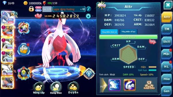 MÃ : #TTS969 - SV 1138 - TOP 11 V14 - LUGIA CỘNG HƯỞNG FULL SS BUILD MAX !!!- HOOH DYNAMAX  WB DYNAMAX UNVOA YVETAL BC  3 TEAM CỰC NGON