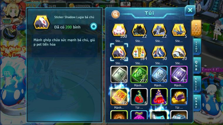 MÃ : #TTS969 - SV 1138 - TOP 11 V14 - LUGIA CỘNG HƯỞNG FULL SS BUILD MAX !!!- HOOH DYNAMAX  WB DYNAMAX UNVOA YVETAL BC  3 TEAM CỰC NGON