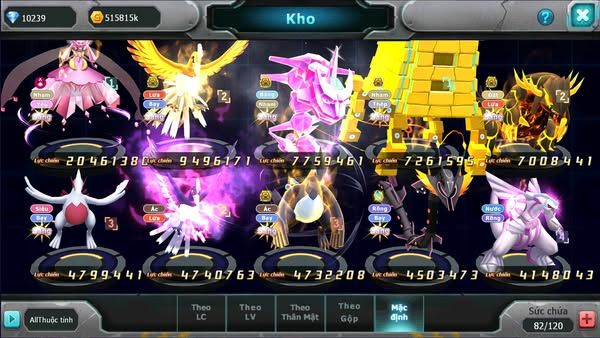 MÃ : #TTS1020 - SV 1341 - TOP 18- 800 SÁHC- DIANCIE CH DYNAMAX HOOH BC FULL TEAM  NHAM