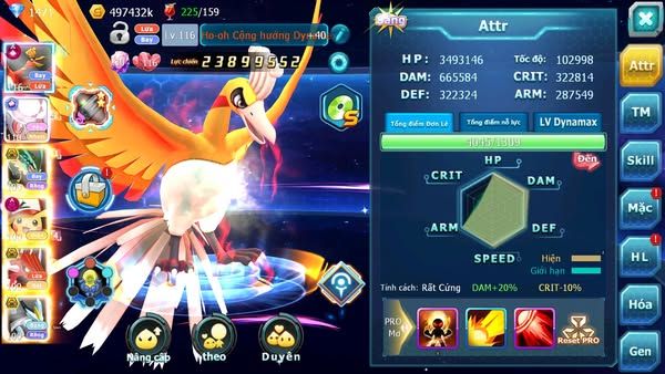 MÃ : #TTS1200 - SV 1245 - TOP 22- HOOH CH DYNAMX FULL SS DIANCIE CH FULL SÉT HH 3 TEAM CỰC CHẤT