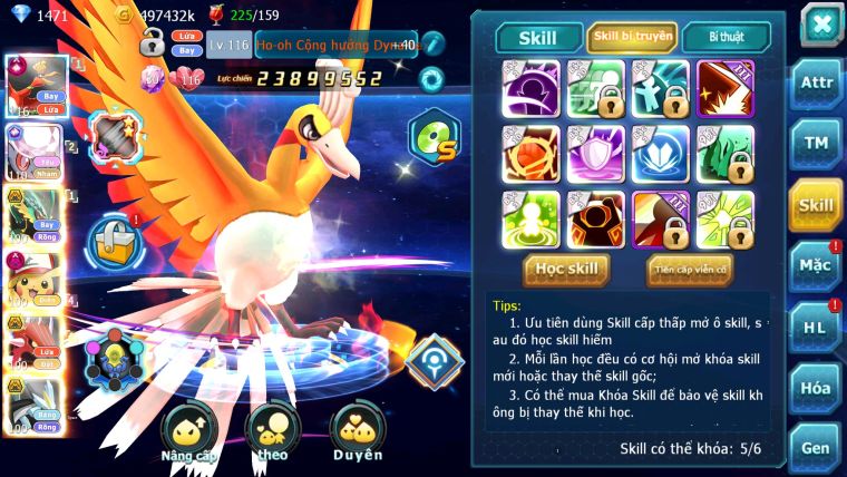 MÃ : #TTS1200 - SV 1245 - TOP 22- HOOH CH DYNAMX FULL SS DIANCIE CH FULL SÉT HH 3 TEAM CỰC CHẤT