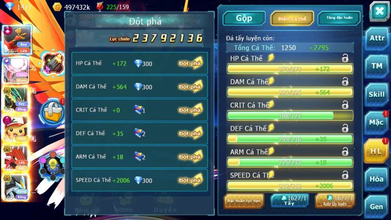 MÃ : #TTS1200 - SV 1245 - TOP 22- HOOH CH DYNAMX FULL SS DIANCIE CH FULL SÉT HH 3 TEAM CỰC CHẤT