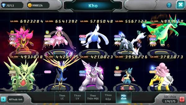 MÃ : #TTS1202 - SV 1172 -TOP 10 V15- 70K KC - HOOH CH DYNAMX FULL SS  RAY DYNAMAX HOOH CH FULL HH HETRAN CH HOOPA BC DRAK HH BC 3 TEAM NGON