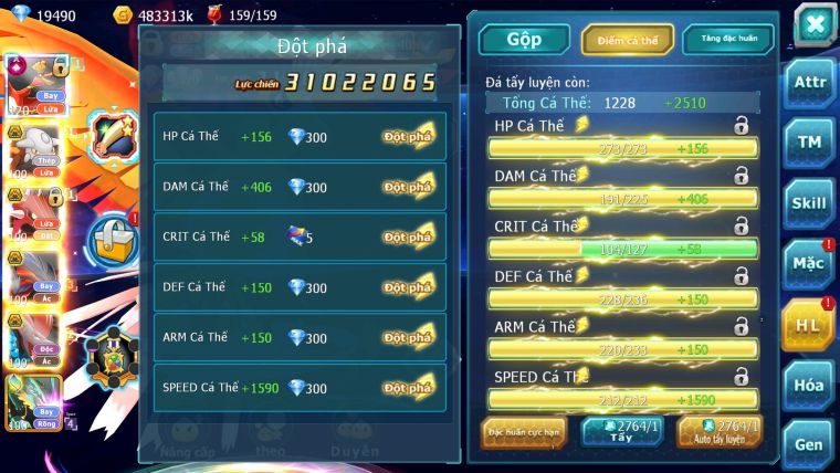 MÃ : #TTS1243 - SV 916 - TOP 6 - 19K KC- HOOH CH DYNAMAX YVETAL BC BTAA BC QUÁ NGON TEAM LỬA QUÁ NGON