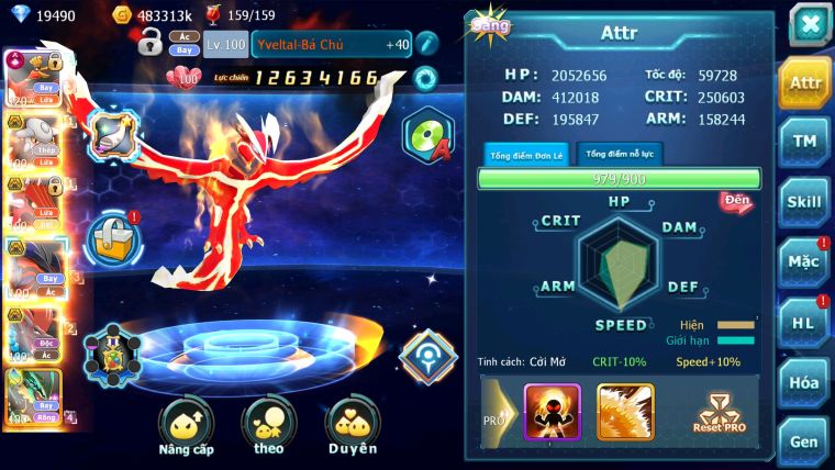 MÃ : #TTS1243 - SV 916 - TOP 6 - 19K KC- HOOH CH DYNAMAX YVETAL BC BTAA BC QUÁ NGON TEAM LỬA QUÁ NGON