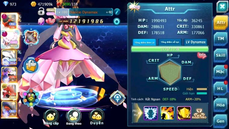 MÃ : #TTS1294 - SV 1118 - TOP 37 - V9 - HÔH DIANCIE DYNAMAX  UNVOA DRAK HOOH QVLD BC QUÁ NGON