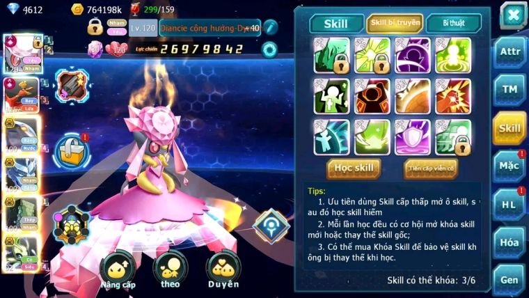 MÃ ; #TTS1292 - SV 1368 - TOP 27 - DIANCIE CỘNG HƯỞNG DYNAMAX HOOH CỘNG HƯỞNG DYNAMAX CẶP CÁ BC QUÁ NGON