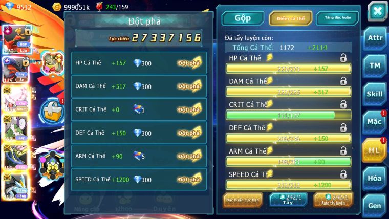 MÃ : #TTS1319 - SV 1367 - TOP 18- V14 HOOH CH DYNAMAX YVETAL CH FULL HH - DIANCIE BC QUÁ NGON 3 TEAM