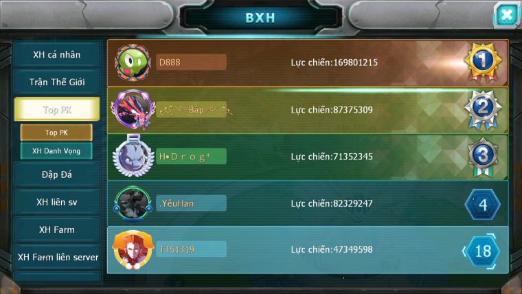 MÃ : #TTS1319 - SV 1367 - TOP 18- V14 HOOH CH DYNAMAX YVETAL CH FULL HH - DIANCIE BC QUÁ NGON 3 TEAM