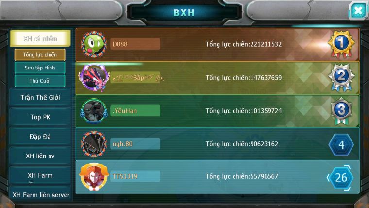 MÃ : #TTS1319 - SV 1367 - TOP 18- V14 HOOH CH DYNAMAX YVETAL CH FULL HH - DIANCIE BC QUÁ NGON 3 TEAM