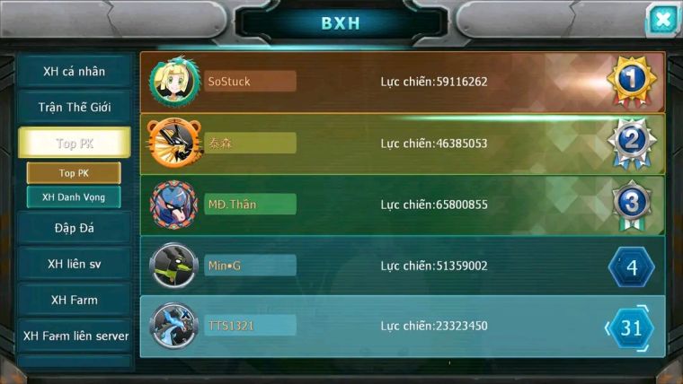 MÃ : #TTS1321 - SV 1530 - TOP31 - MEW GIÁP BÁ CHỦ CẶP LATI BÁ CHỦ  QUÁ NGON FULL TCN LV 3 100K SP