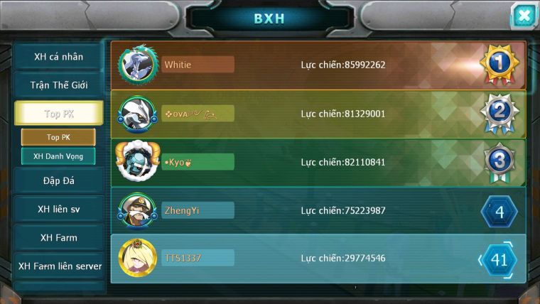 MÃ : #TTS1337 - SV 1349 - TOP41 - HOOH DYNAMAX  UNVOA WB BC QVLD BC  MEW GIÁP BC  CẶP LATI BC  QUÁ NGON