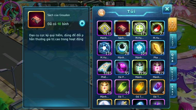 MÃ : #TTS1336 - SV1540 - HOOH DYNAMAX UNVOA YVETAL BC  MEW GIÁP BC LATI BC QUÁ NGON