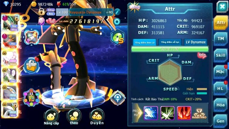 MÃ : #TTS1391 - SV 382 - TOP 12 V13-RAY DYNAMAX HOOH DYNAMAX NHIỀU PET HT QUÁ NGON