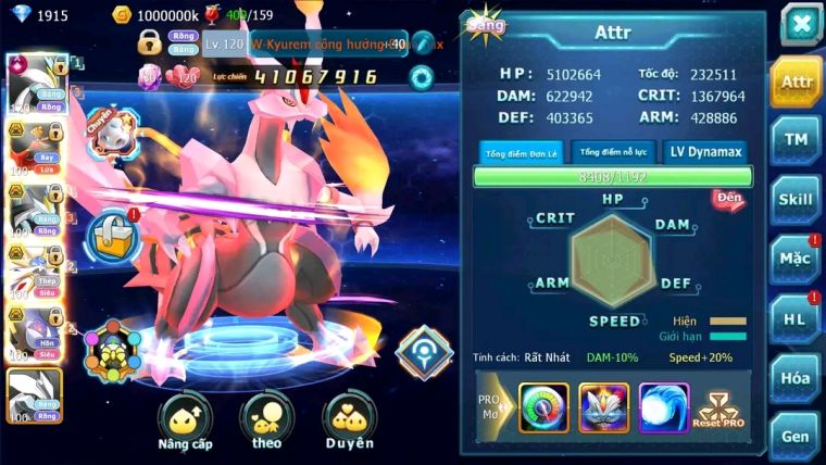 MÃ : #TTS1392 - SV1 (CỰC ĐỘC LẠ) - TOP4 ALL WHITE CH DYNAMAX  NHIỀU PET CỰC CHẤT