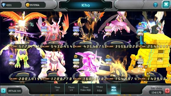 MÃ : #TTS1417 - SV 276 - V16 - TOP4 ALL- HOOH CỘNG HƯỞNG DYNAMAX - WHITE CỘNG HƯỞNG DYNAMAX  DIANCIE CỘNG HƯỞNG DYNAMAX RAY DYNAMAX QUÁ NGON